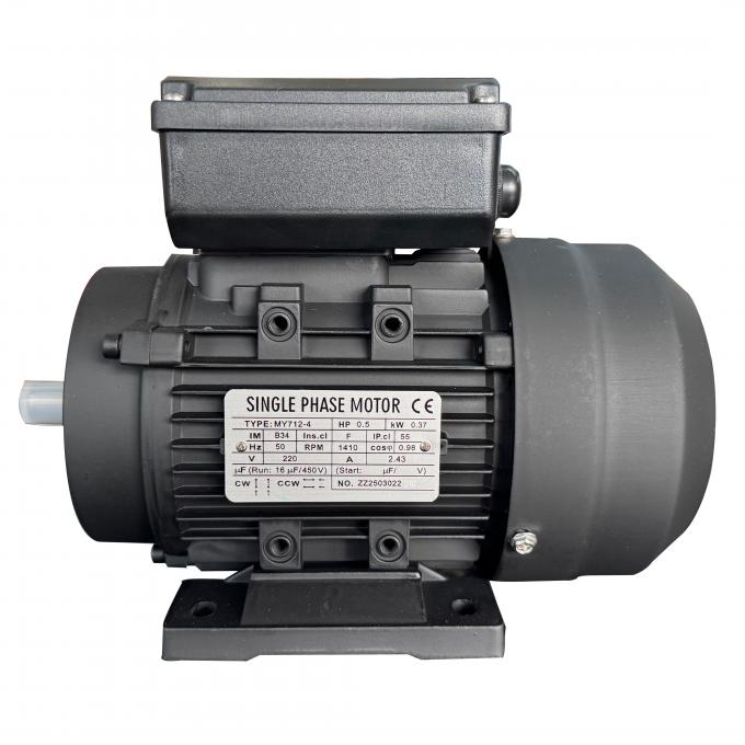 1410 giri al minuto Condensatore monofase-avvio di funzionamento Motore elettrico asincrono 0,37 kW 0,5 HP 220V AC Voltaggio 50Hz/60Hz Potenza nominale 0